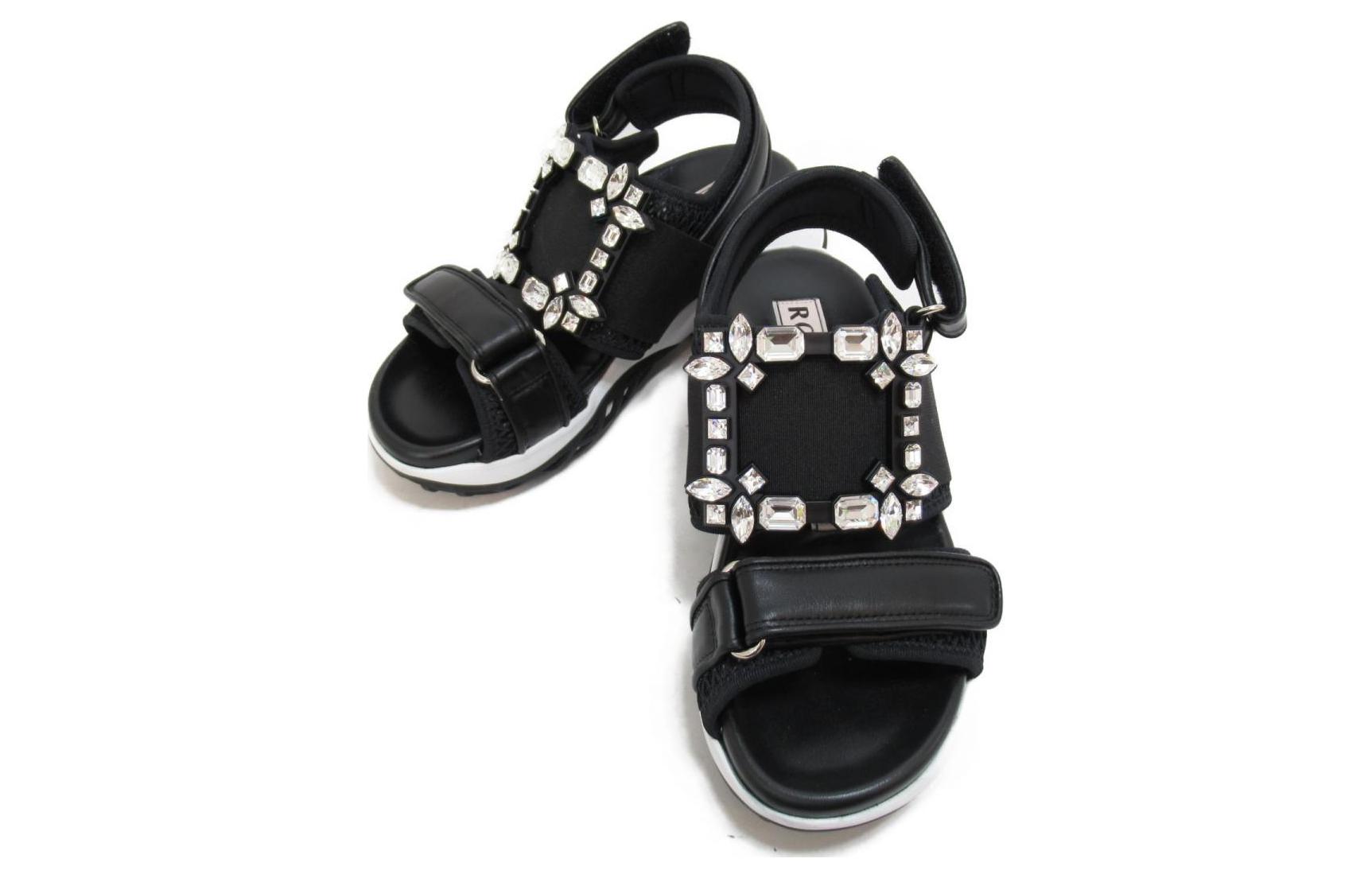 (W) Roger Vivier Viv' Run 'Black Buckle Magic Tape' 圖 5