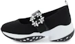 Buy (W) Roger Vivier Viv'' Run Babies Hitam Putih dengan Kristal Gesper RVW50637520T81B999