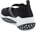 Lookbook (W) Roger Vivier Viv'' Run Babies Hitam Putih dengan Kristal Gesper RVW50637520T81B999