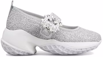 (Women) Roger Vivier Viv' Run Babies Silver Crystal Buckle RVW506380205PHB200 (Women) Roger Vivier Viv' Run Babies Silver Crystal Buckle RVW506380205PHB200