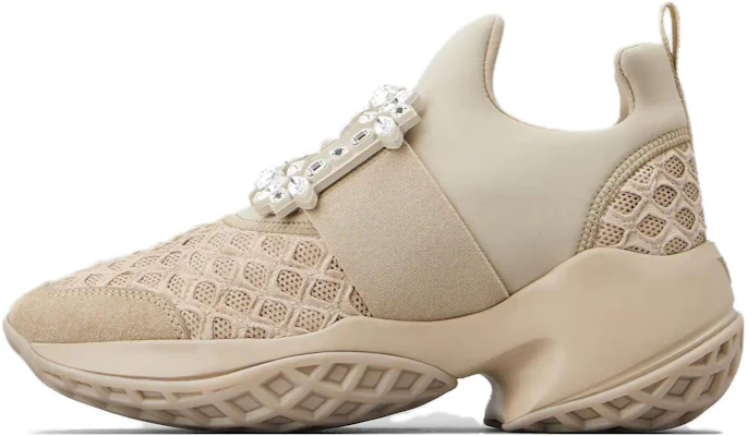 (W) Roger Vivier Viv'' Run Kain Beige dengan Gesper Kristal RVW50624180T6E1U53 Buy (W) Roger Vivier Viv'' Run Kain Beige dengan Gesper Kristal RVW50624180T6E1U53