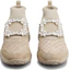 Shop (W) Roger Vivier Viv'' Run Kain Beige dengan Gesper Kristal RVW50624180T6E1U53