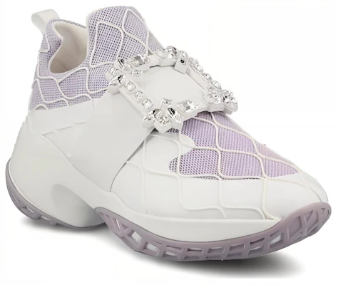 (W) Roger Vivier Viv' Run 布料 白紫 水晶扣運動鞋 RVW50636780T6O0FRE Lookbook (W) Roger Vivier Viv' Run 布料 白紫 水晶扣運動鞋 RVW50636780T6O0FRE
