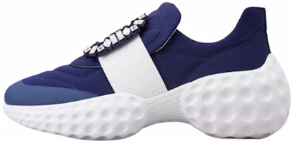 Order (W) Roger Vivier Viv'' Run Hellblau Weiß Kristallschnalle Sneaker RVW63731340SIQ496F