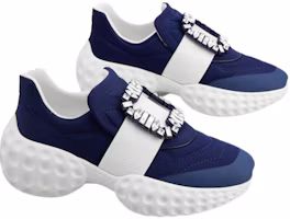 Lookbook (W) Roger Vivier Viv'' Run Hellblau Weiß Kristallschnalle Sneaker RVW63731340SIQ496F