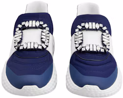Shop (W) Roger Vivier Viv'' Run Hellblau Weiß Kristallschnalle Sneaker RVW63731340SIQ496F