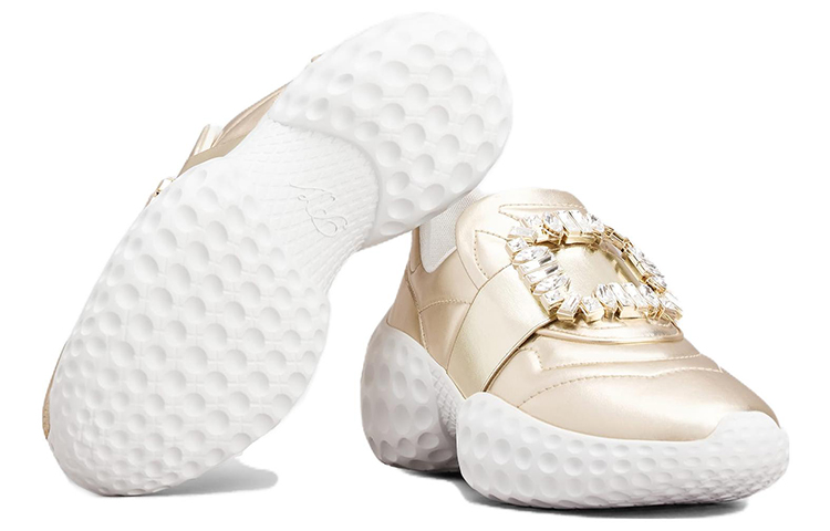 Details for (W) Roger Vivier Viv'' Run Licht Strass ''Gouden Kristallen Gesp'' RVW63731344R9KG005