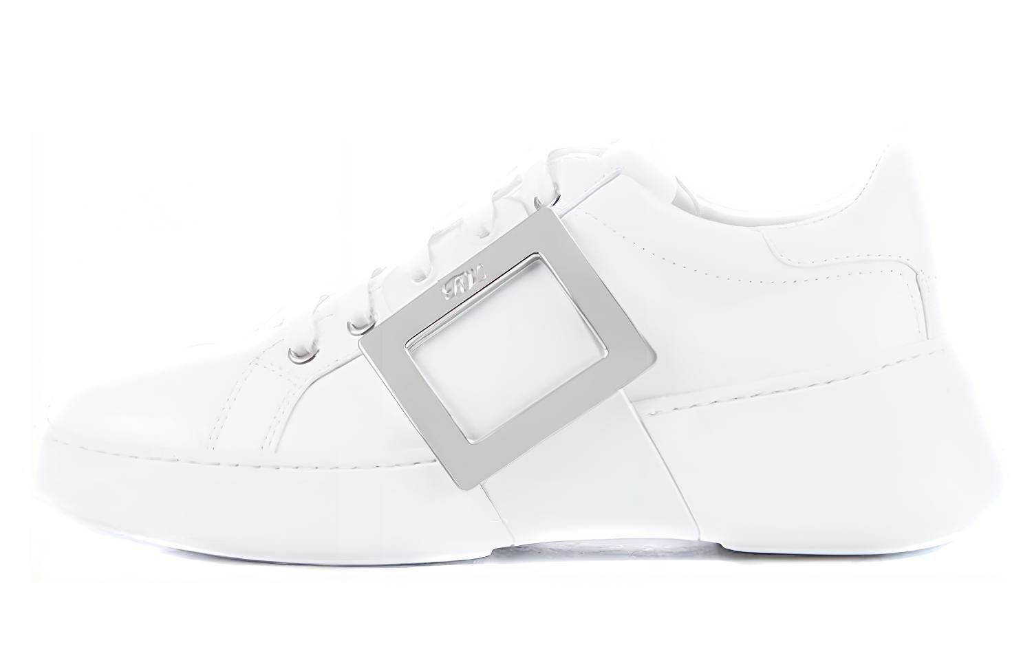 (Women) Roger Vivier Viv' Skate 'Metal Buckle White Fashion' RVW54226150LXQB001