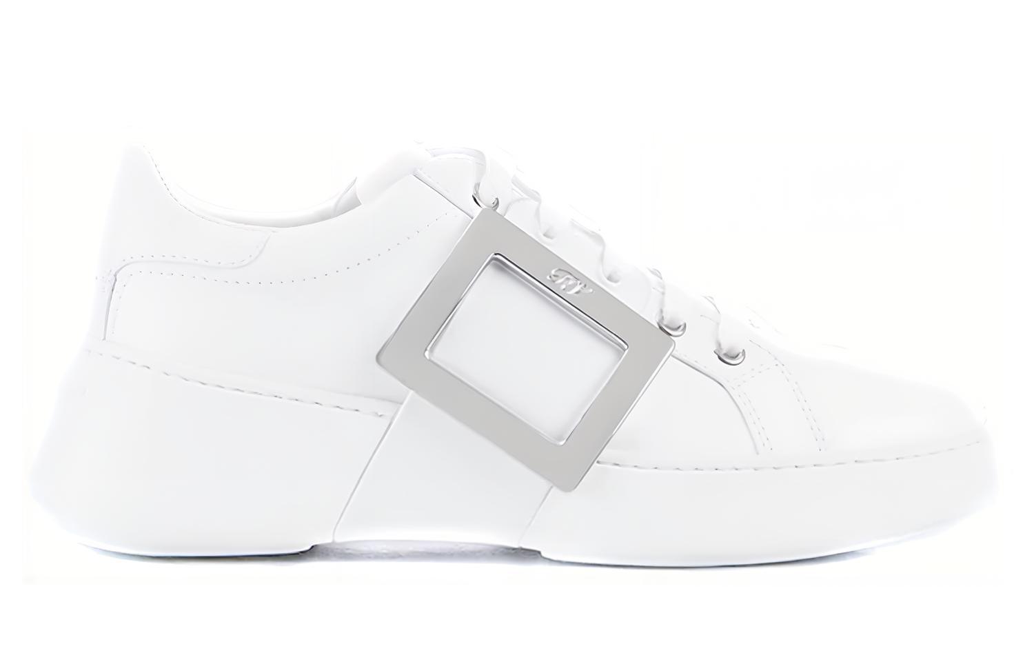 Order (W) Roger Vivier Viv' Skate 'Gesper Logam Putih Fashion' RVW54226150LXQB001