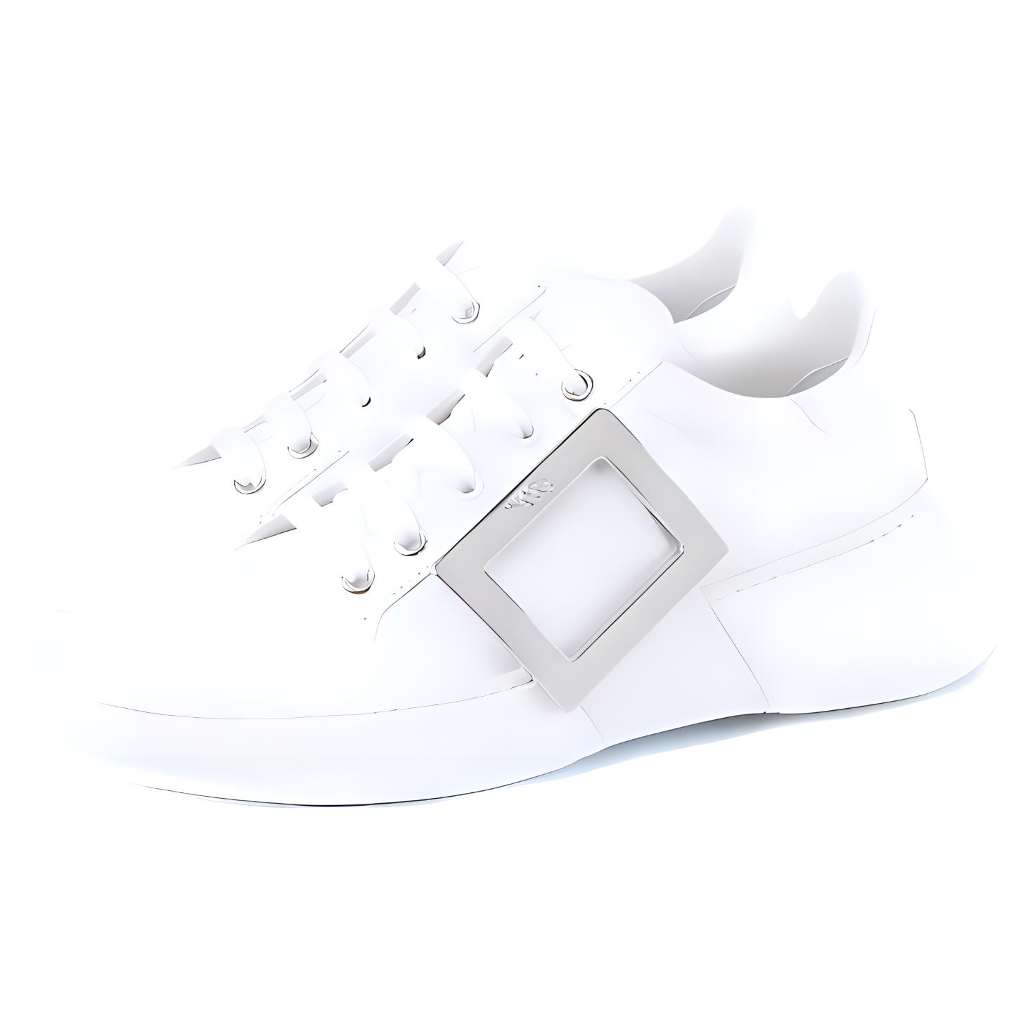 Lookbook (W) Roger Vivier Viv' Skate 'Gesper Logam Putih Fashion' RVW54226150LXQB001