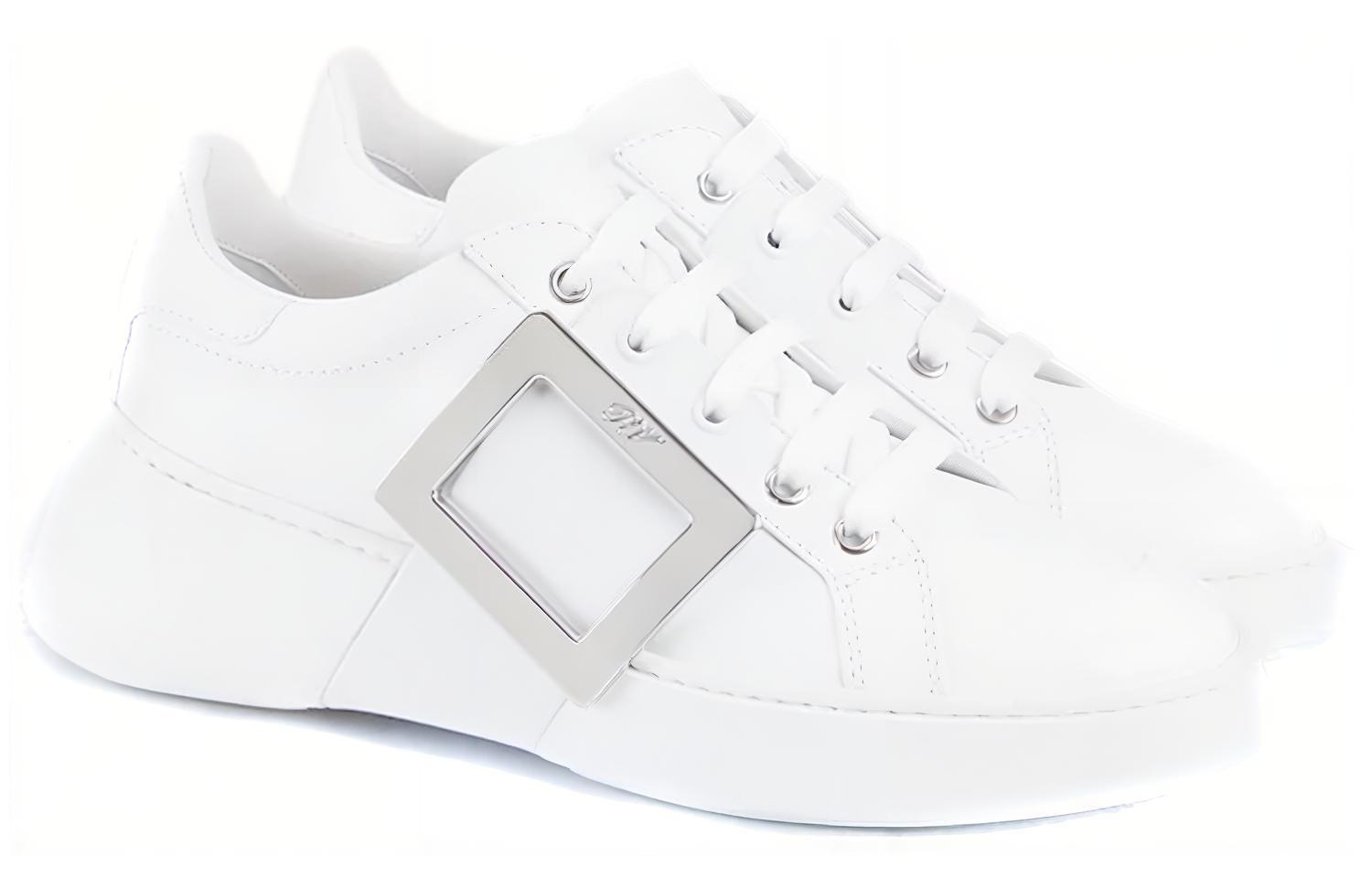 Shop (W) Roger Vivier Viv' Skate 'Gesper Logam Putih Fashion' RVW54226150LXQB001