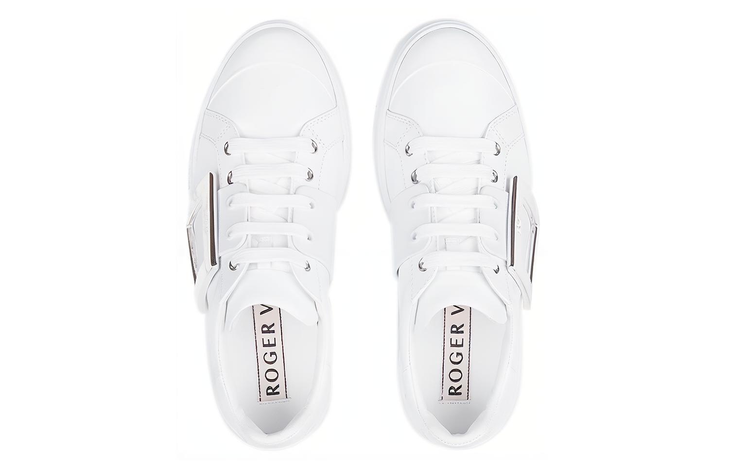 Purchase (W) Roger Vivier Viv' Skate 'Gesper Logam Putih Fashion' RVW54226150LXQB001