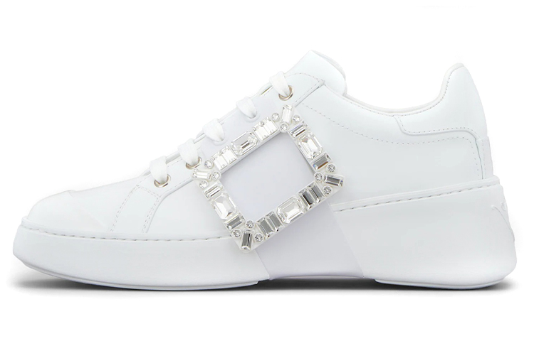 (Women) Roger Vivier Viv' Skate Strass 'Crystal Buckle White' RVW54229110LXQB001