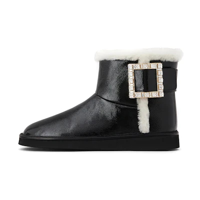 (W) Roger Vivier Viv' Snow 'Strass Buckle Black'
