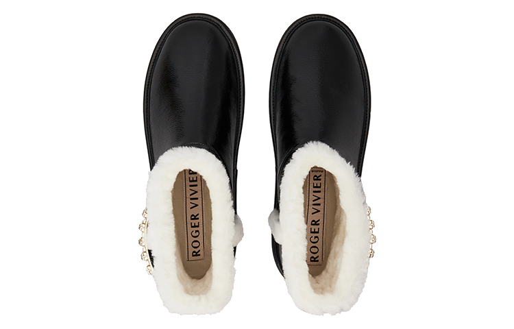 Shop (Women) Roger Vivier Viv' Snow 'Strass Buckle Black' RVW60529790OZP08CE