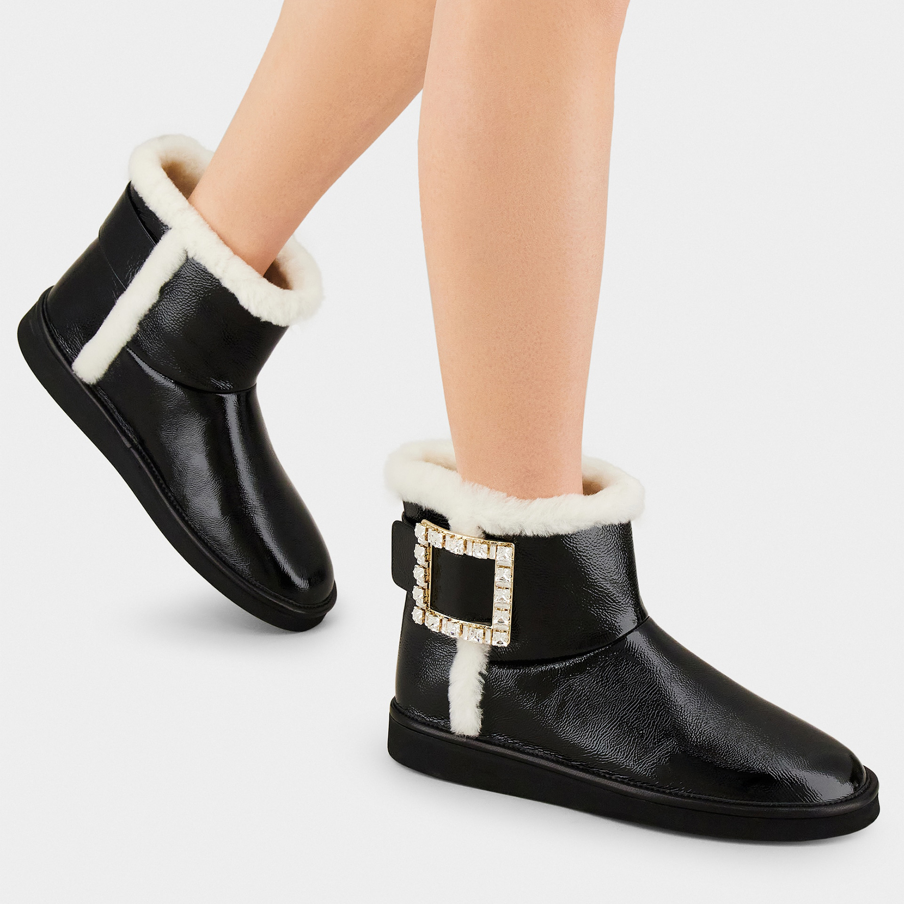 (W) Roger Vivier Viv' Snow 'Strass Buckle Black' 圖 6