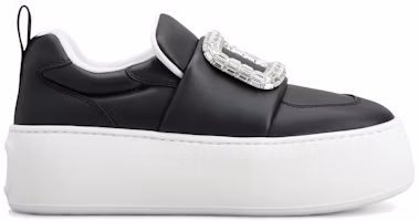 (Women) Roger Vivier Viv' Up Black White Crystal Buckle RVW73938910LE9B999 (Women) Roger Vivier Viv' Up Black White Crystal Buckle RVW73938910LE9B999