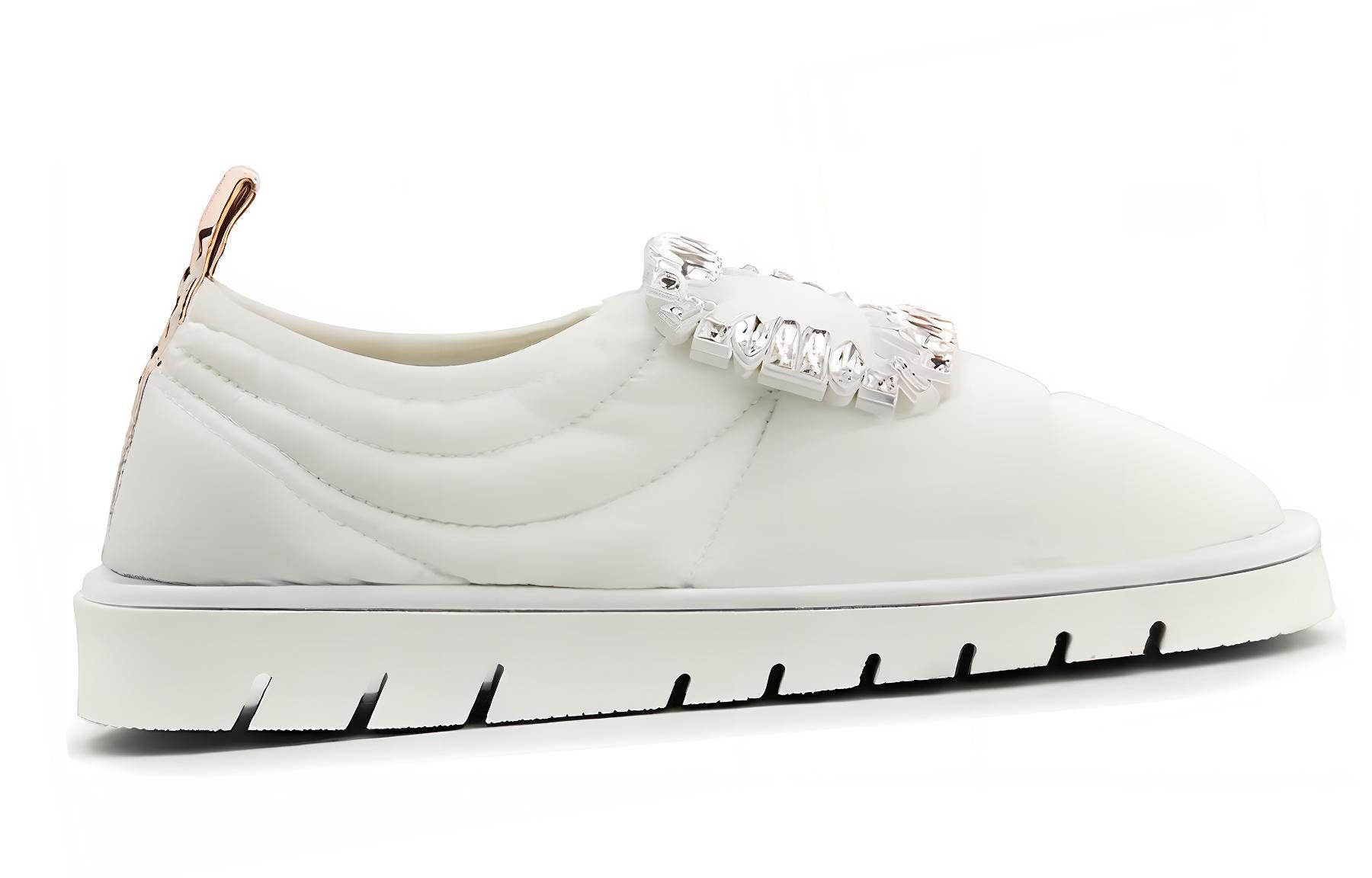 Order (Women) Roger Vivier Viv' Winter Puffy 'White Diamond Buckle' RVW64432020MJ4B001