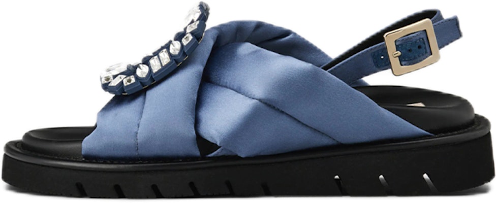 (W) Sandalias Roger Vivier Viv' Winter Puffy 'Azul Satén Hebilla de Cristal' RVW65432410JSZ1O78 Buy (W) Sandalias Roger Vivier Viv' Winter Puffy 'Azul Satén Hebilla de Cristal' RVW65432410JSZ1O78