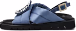 Buy (W) Sandales Hiver Roger Vivier Viv'' Bleu Satin Boucle Cristal RVW65432410JSZ1O78