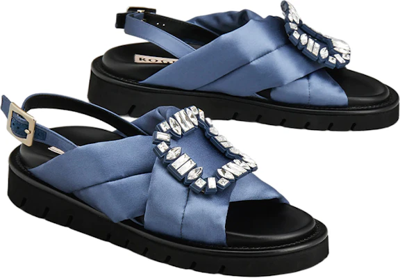 (W) Sandales Hiver Roger Vivier Viv'' Bleu Satin Boucle Cristal RVW65432410JSZ1O78 Order (W) Sandales Hiver Roger Vivier Viv'' Bleu Satin Boucle Cristal RVW65432410JSZ1O78