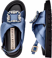 Purchase (W) Sandali Invernali Puffy Roger Vivier Viv'' ''Blu Satin con Fibbia di Cristalli'' RVW65432410JSZ1O78