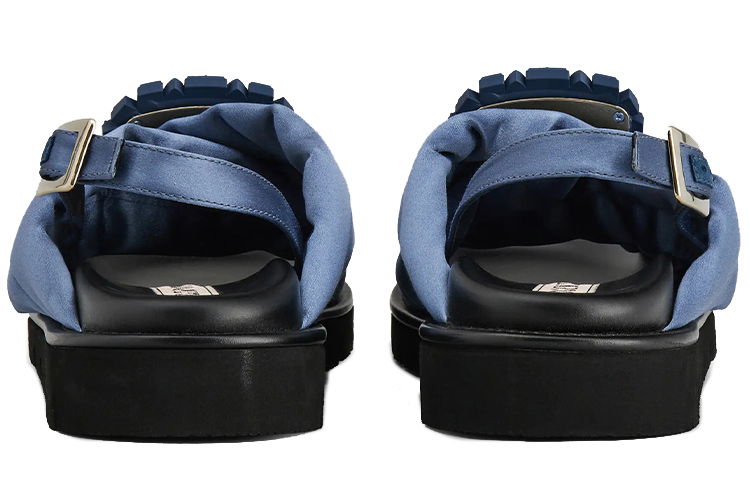 (W) Roger Vivier Viv' Winter Puffy Sandals 'Blue Satin Crystal Buckle' 圖 6