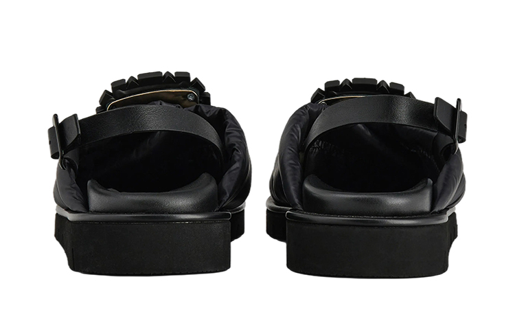 (W) Roger Vivier Viv' Winter Puffy Strass Buckle Fabric Sandals 'Black' 圖 4