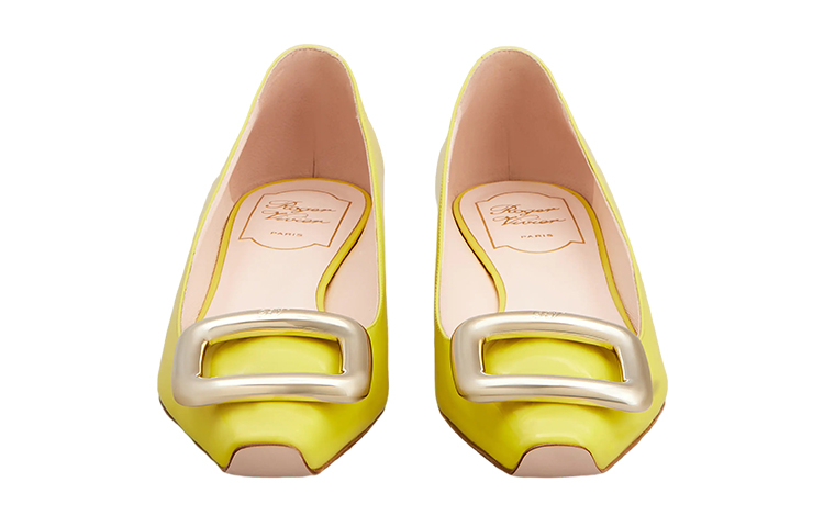 (W) Roger Vivier Viv Choc 'Yellow Patent Leather Ballet Flats' 圖 3