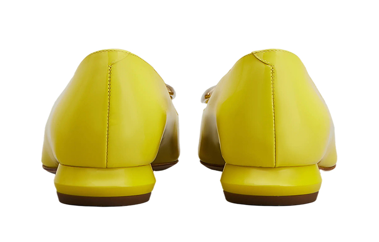(W) Roger Vivier Viv Choc 'Yellow Patent Leather Ballet Flats' 圖 4