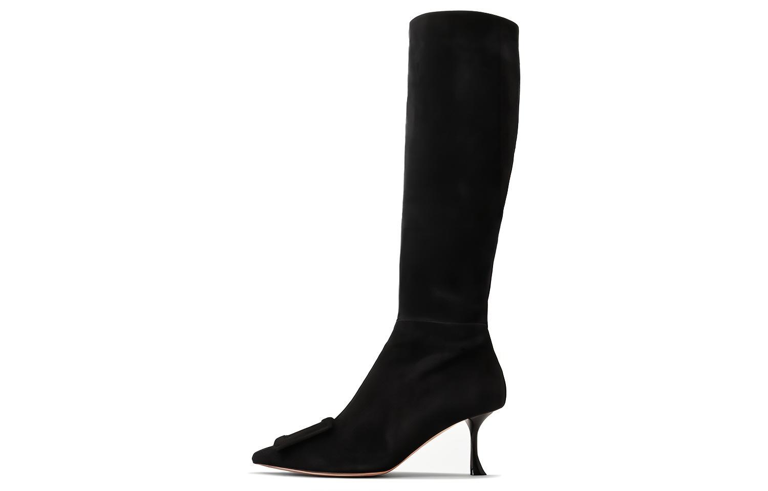 (Women) Roger Vivier VIV Leather High-Top Boots 6.5cm 'Black Fashion' RVW61833890HR0B999