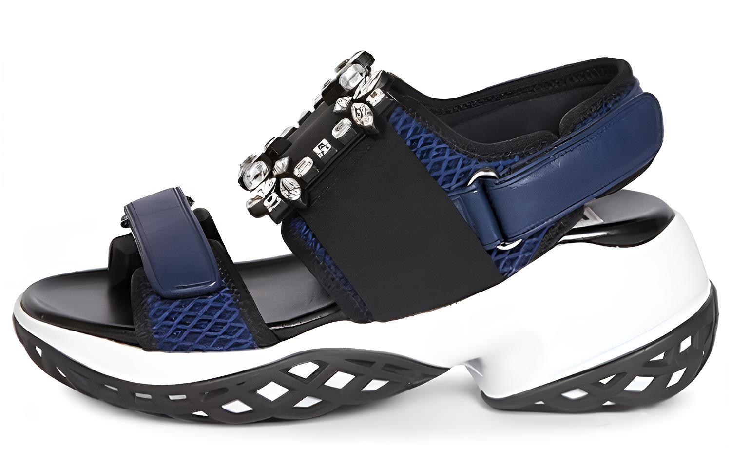 (W) Roger Vivier Viv Run 'Blue Buckle'