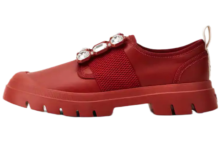 (W) Roger Vivier Walky 'Red Crystal Buckle'