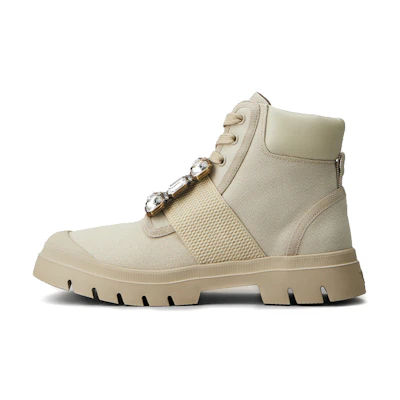 (W) Roger Vivier Walky Viv 'Beige Buckle Strap'