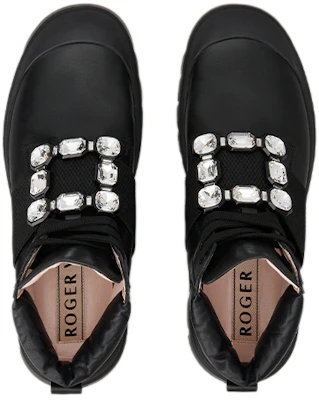 (W) Botas Cortas Negras Roger Vivier Walky Viv con Hebilla de Cristal RVW62831170QK7B999 Shop (W) Botas Cortas Negras Roger Vivier Walky Viv con Hebilla de Cristal RVW62831170QK7B999