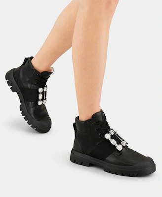 (W) Botas Cortas Negras Roger Vivier Walky Viv con Hebilla de Cristal RVW62831170QK7B999 Details for (W) Botas Cortas Negras Roger Vivier Walky Viv con Hebilla de Cristal RVW62831170QK7B999