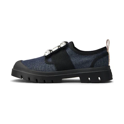(W) Roger Vivier Walky Viv 'Strass Buckle Denim Blue'