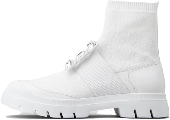 (Women) Roger Vivier Walky Viv 'White Round Toe Slip-On Comfort Booties' RVW62833950ERIB001 Buy (Women) Roger Vivier Walky Viv 'White Round Toe Slip-On Comfort Booties' RVW62833950ERIB001