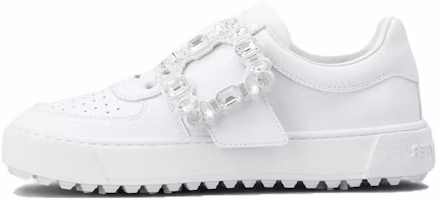 (Women) Roger Vivier White Leather Low-Top Sneakers Casual Minimalist RVW68737440JUSB001 (Women) Roger Vivier White Leather Low-Top Sneakers Casual Minimalist RVW68737440JUSB001