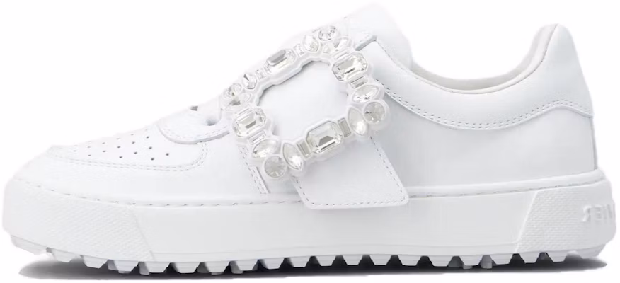 (Women) Roger Vivier White Leather Low-Top Sneakers Casual Minimalist RVW68737440JUSB001 Buy (Women) Roger Vivier White Leather Low-Top Sneakers Casual Minimalist RVW68737440JUSB001