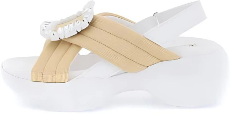 (Women) Roger Vivier Yellow Open-Toe Velcro Strap Sandals RVW6673356008Z1V00 Buy (Women) Roger Vivier Yellow Open-Toe Velcro Strap Sandals RVW6673356008Z1V00