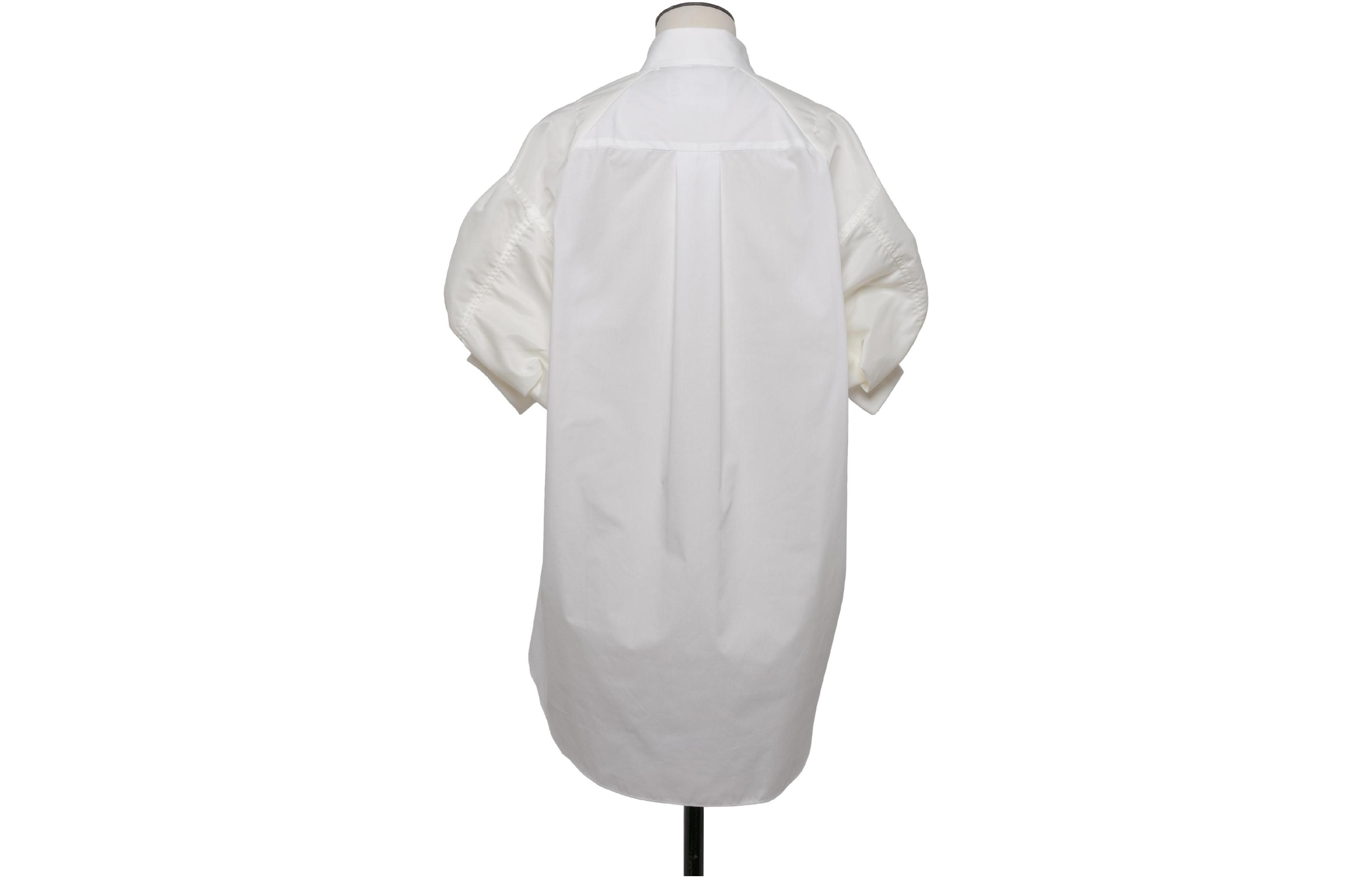 Lookbook (W) サカイ カラーブロック 半袖ルーズドレス オフホワイト 24-07097-151