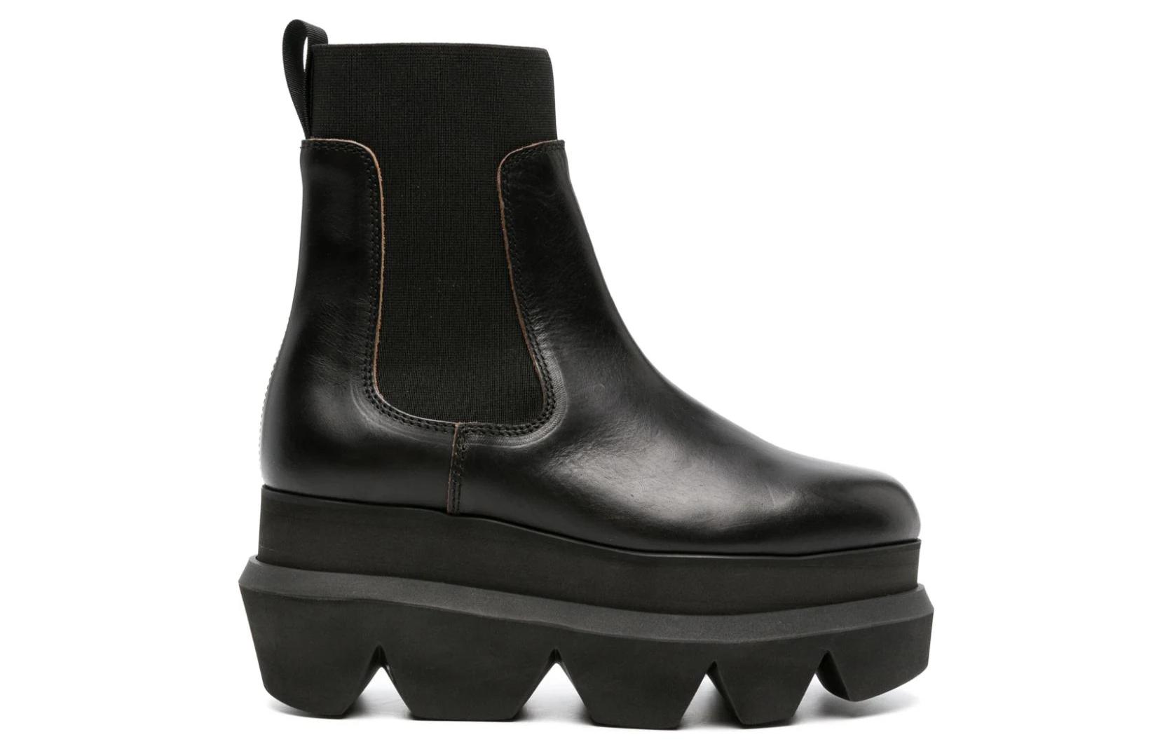 Order (W) sepatu Boots sacai Chelsea 'Kulit Hitam' 2306884