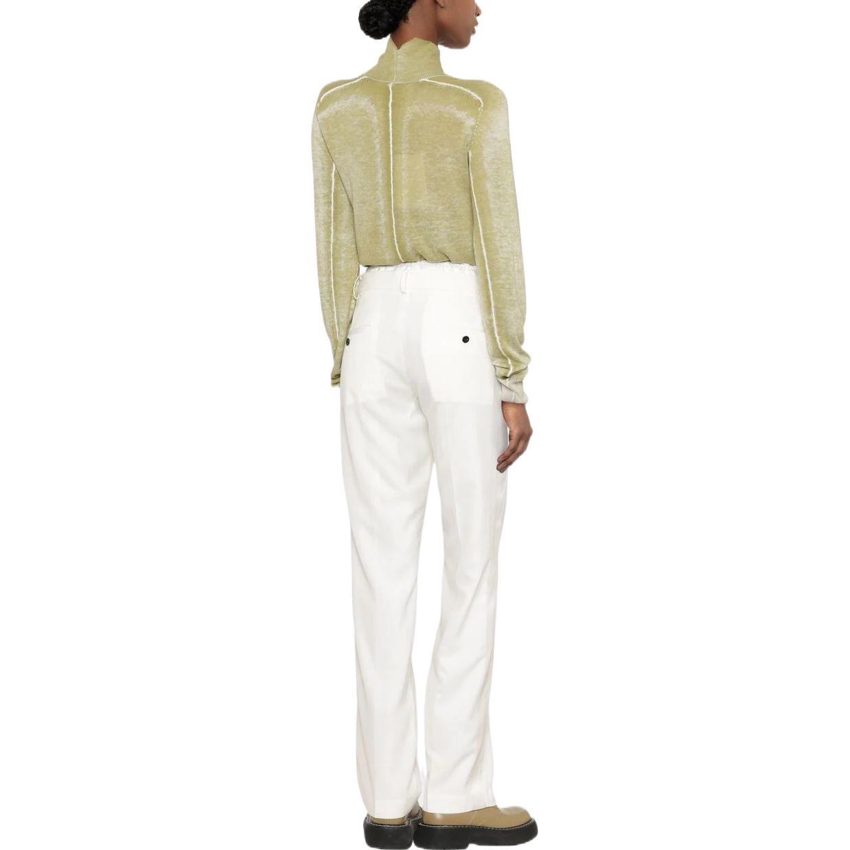 Purchase (W) サカイ SS22 ホワイト ストレートレッグ ドローストリング カジュアルパンツ 22-06179151