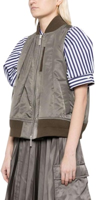 (W) サカイ SS24 シャイニー ノースリーブ クリンクル ベスト ジッパー - リードカラー 2407085550 Shop (W) サカイ SS24 シャイニー ノースリーブ クリンクル ベスト ジッパー - リードカラー 2407085550