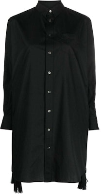 (W) サカイ SS24 ボタンスクエアネック長袖ミディドレス レディース ブラック SCW-114-001 Order (W) サカイ SS24 ボタンスクエアネック長袖ミディドレス レディース ブラック SCW-114-001