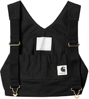(Women) Sacai x Carhartt WIP FW23 Black Logo Vest with Suspenders. I033303-89-XX (Women) Sacai x Carhartt WIP FW23 Black Logo Vest with Suspenders. I033303-89-XX