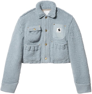 (W) サカイ × カーハート WIP FW23 ライトブルー ニット襟 マルチポケットジャケット. 23-06742-451 Buy (W) サカイ × カーハート WIP FW23 ライトブルー ニット襟 マルチポケットジャケット. 23-06742-451