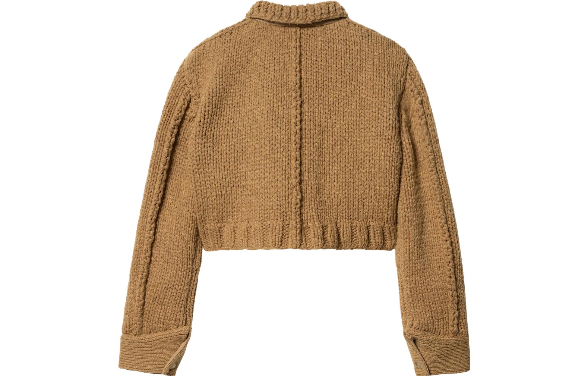 Lookbook (W) サカイ x カーハート WIP FW23 ニット襟 マルチポケット カジュアルジャケット タン 23-06742-651