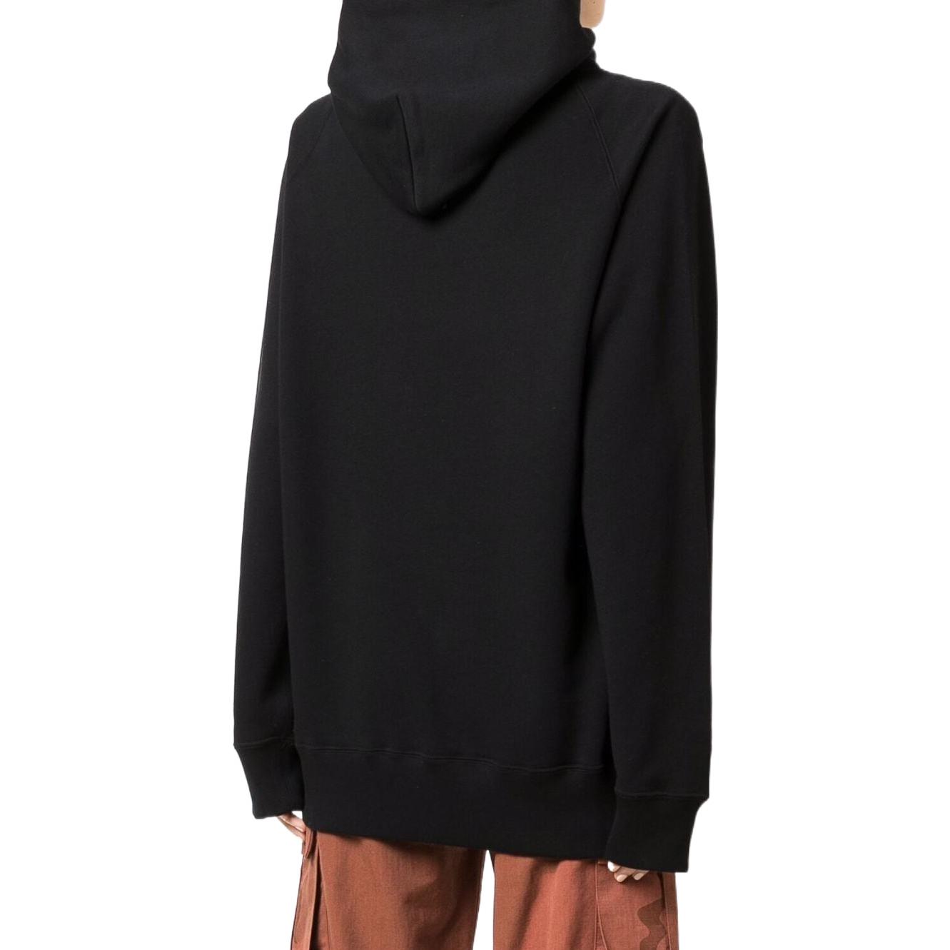 Shop (W) Sacai x Kaws SS22 黑色棉质抽绳连帽衫 字母印花潮流卫衣 21-0286S013